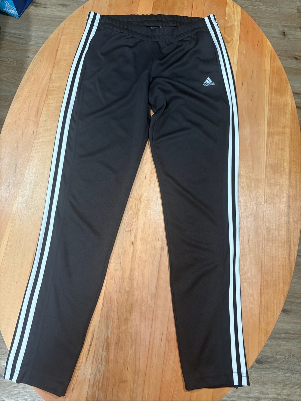 adidas Black Joggers with White Three-Stripe Detail